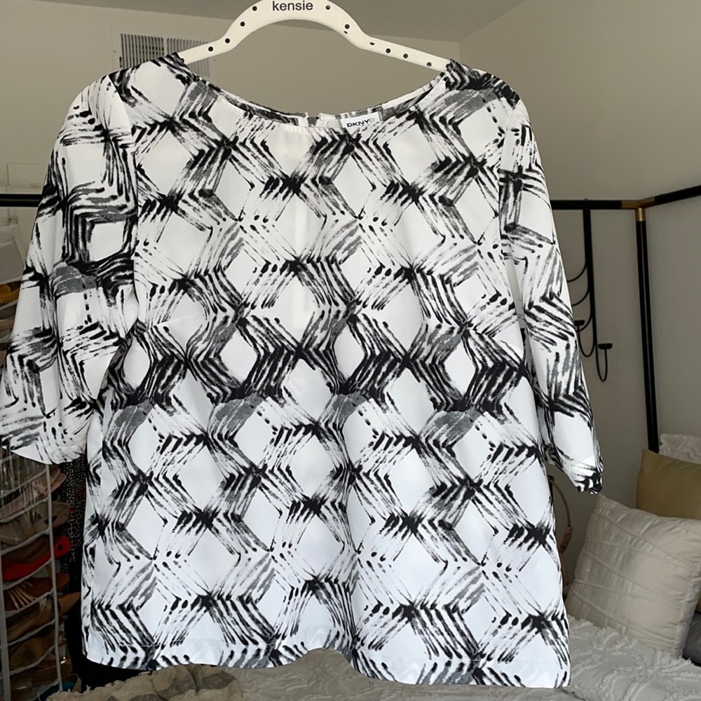 DKNY Graphic Print Blouse